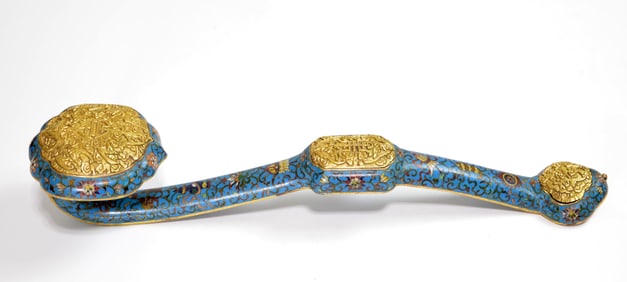 Chinese Cloisonne Ruyi Sceptre