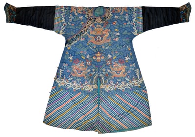 Large Chinese Kesi Dragon Robe