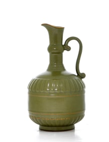 Rare Chinese Teadust Glaze Porcelain Ewer