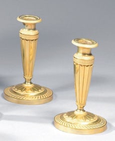 Pair of Bronze Candlesticks