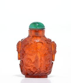 Chinese Imperial Amber Snuff Bottle