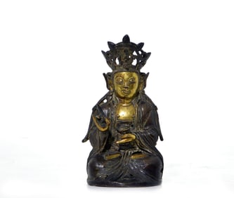 Ming Dynasty Bronze Figure of Guanyin