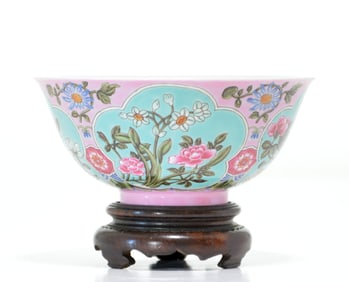 A Rare Chinese Falangcai-Style Enamel Porcelain Bowl