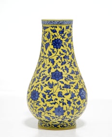 Chinese Blue and White Floral Vase
