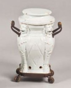 White Enameled Pottery