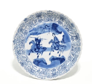 Chinese Kangxi Blue and White Dish