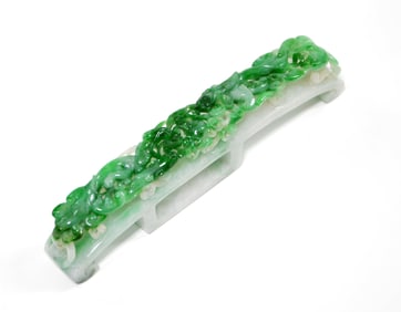 Large Chinese Jadeite Dragon Buckle