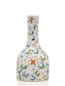 Chinese Famille Rose Mallet Vase