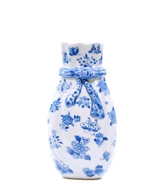 Fine Chinese Blue and White 'Pouch' Vase