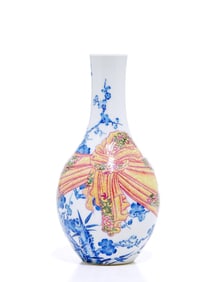 Chinese Falangcai-Style Porcelain Vase