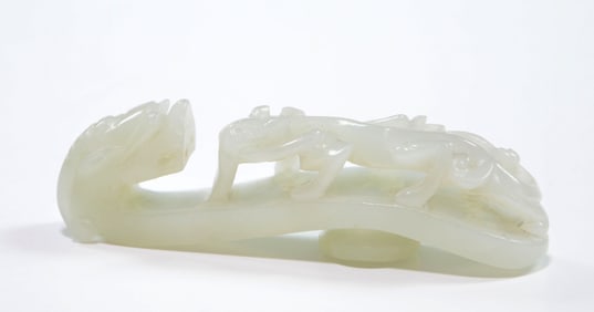 Chinese Jade Dragon Belt Buckle