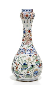 Large Chinese Wanli Famille Verte Vase