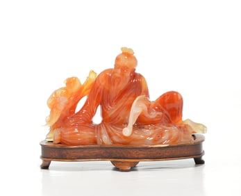 Chinese Agate Statue