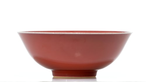 Chinese Copper-Red Porcelain Bowl