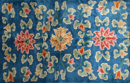 Large Chinese 'Lotus' Wool Rug