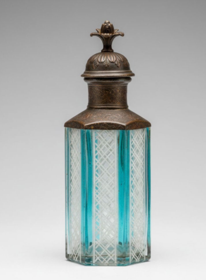 Glass Jar: Bronze mount, 19th centuryH: 17 cm