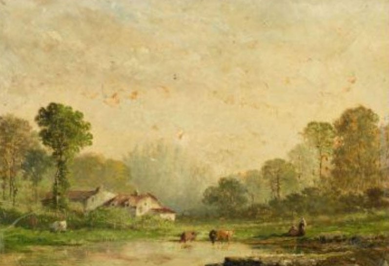 Framed Paint: 19th centuryL: 25 cm