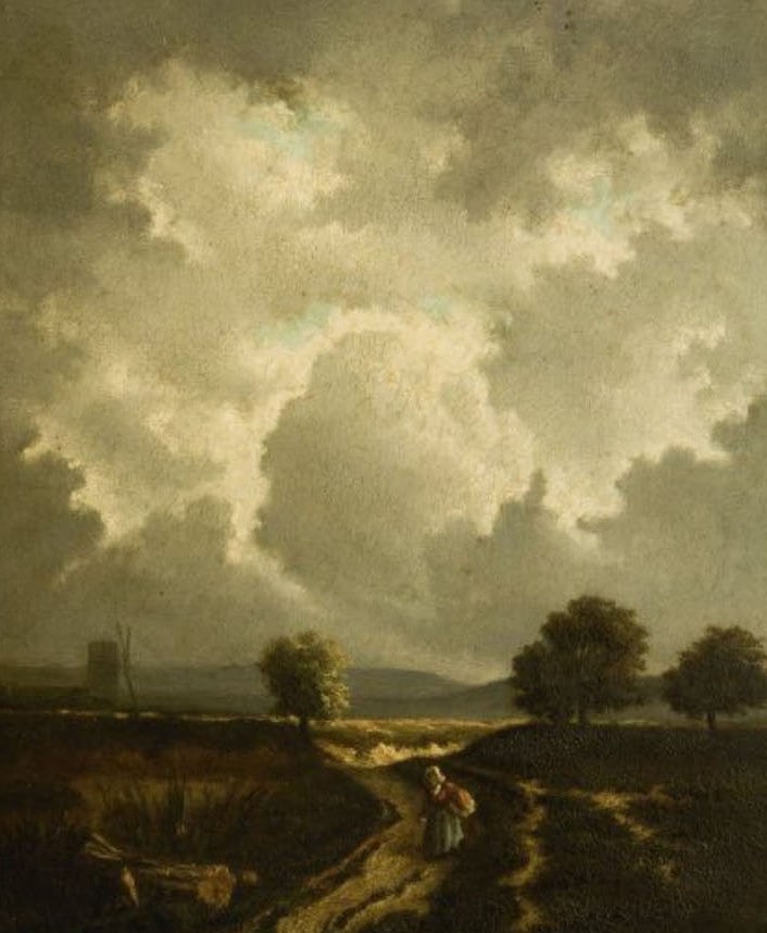 Framed Paint: OC, LandscapeH: 32 cm