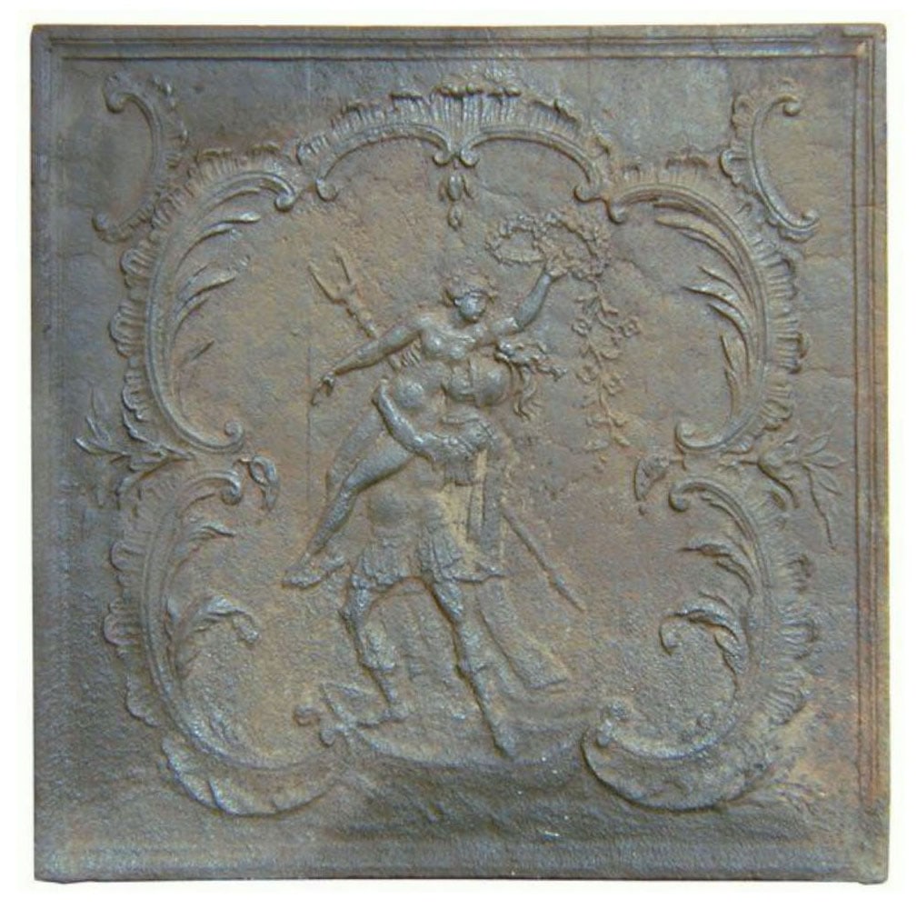 Fireplace Plate: Cast iron, 15 x 15 cm