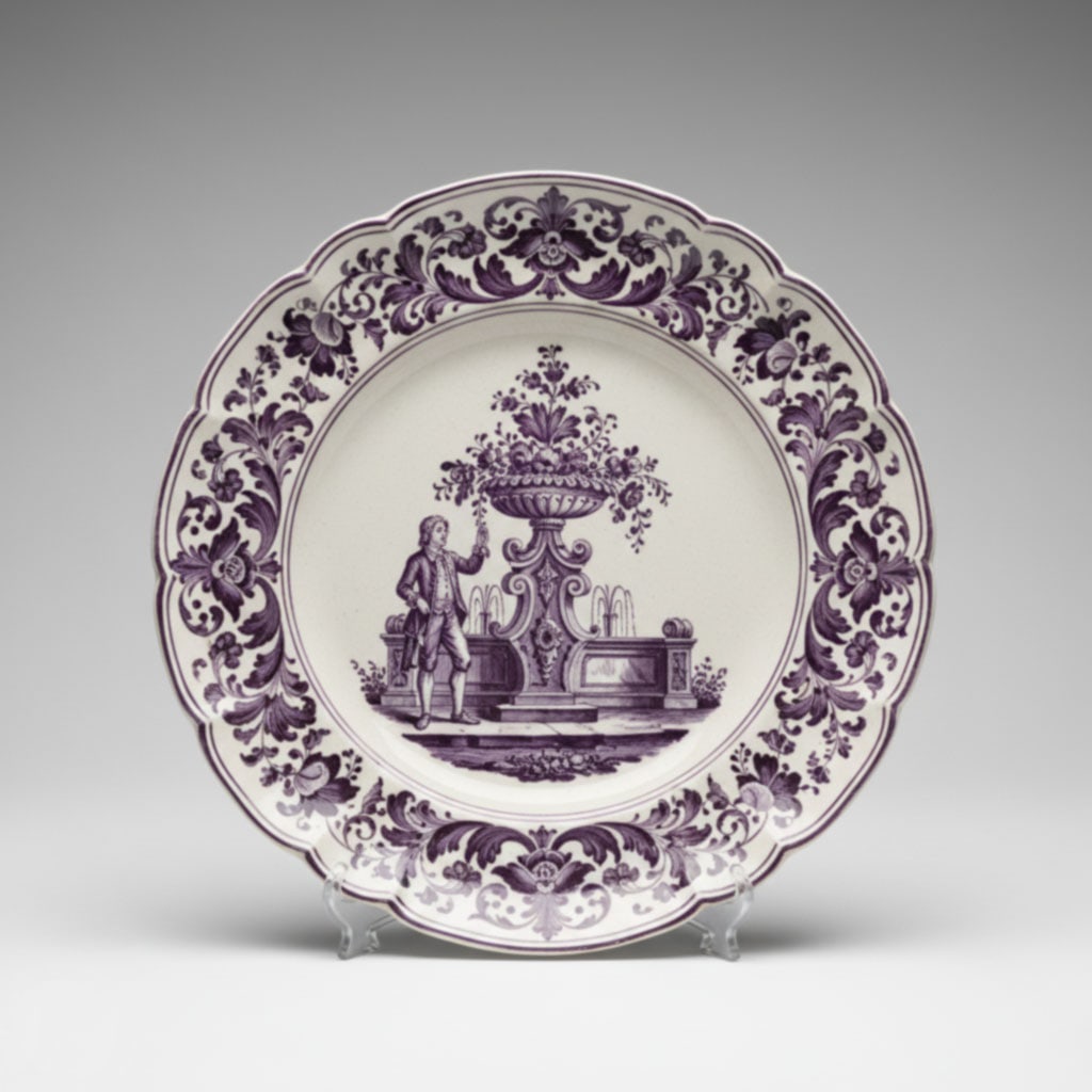 Porcelain Plate: 20th centuryD: 22 CM