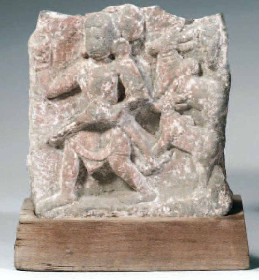 Sandstone Table Stand: H: 17 cm