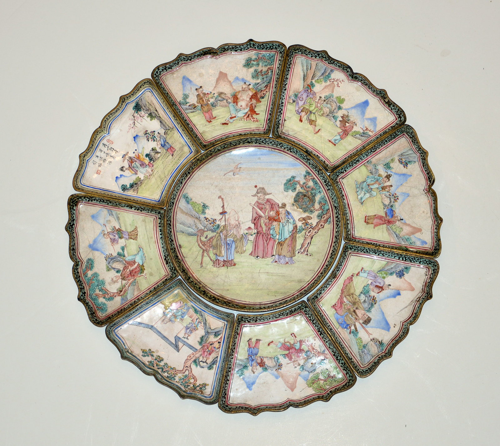 Chinese Taoism Enamel Dishes - 14