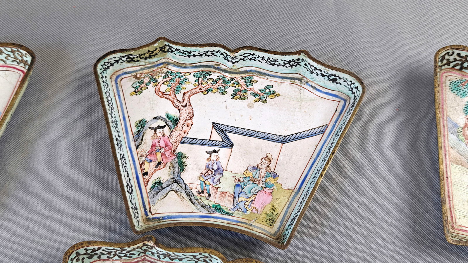 Chinese Taoism Enamel Dishes - 4