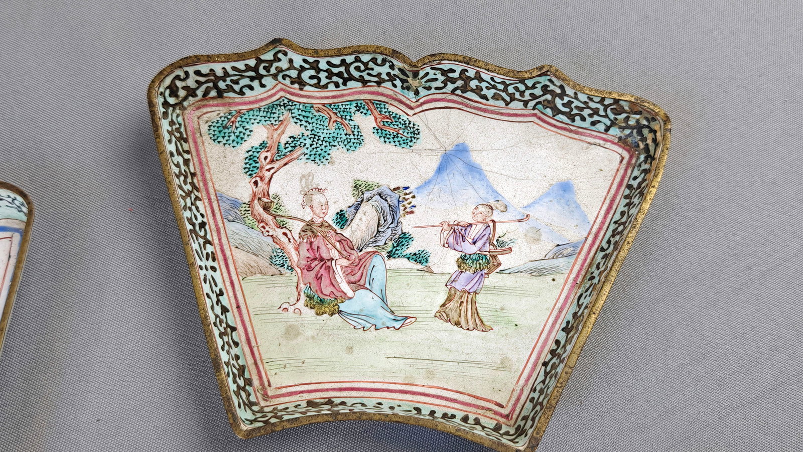 Chinese Taoism Enamel Dishes - 5