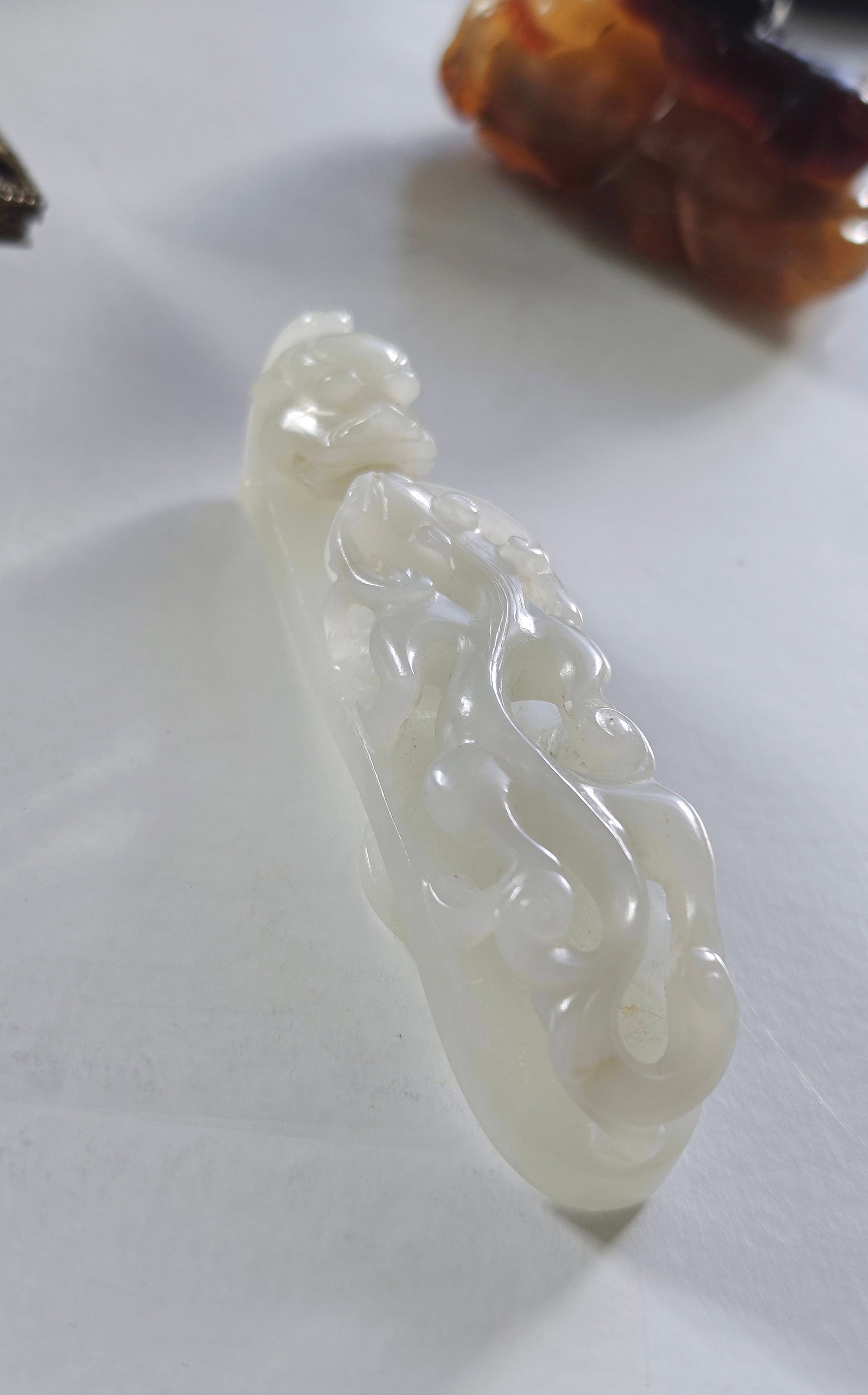 Chinese Jade Dragon Belt Buckle - 11