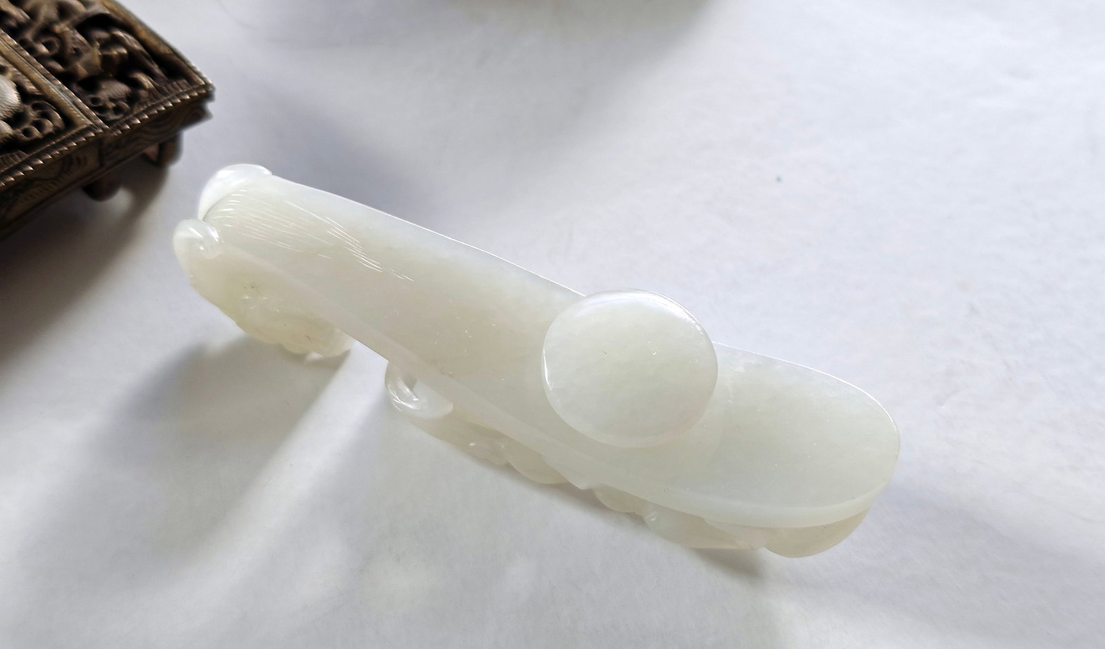 Chinese Jade Dragon Belt Buckle - 14