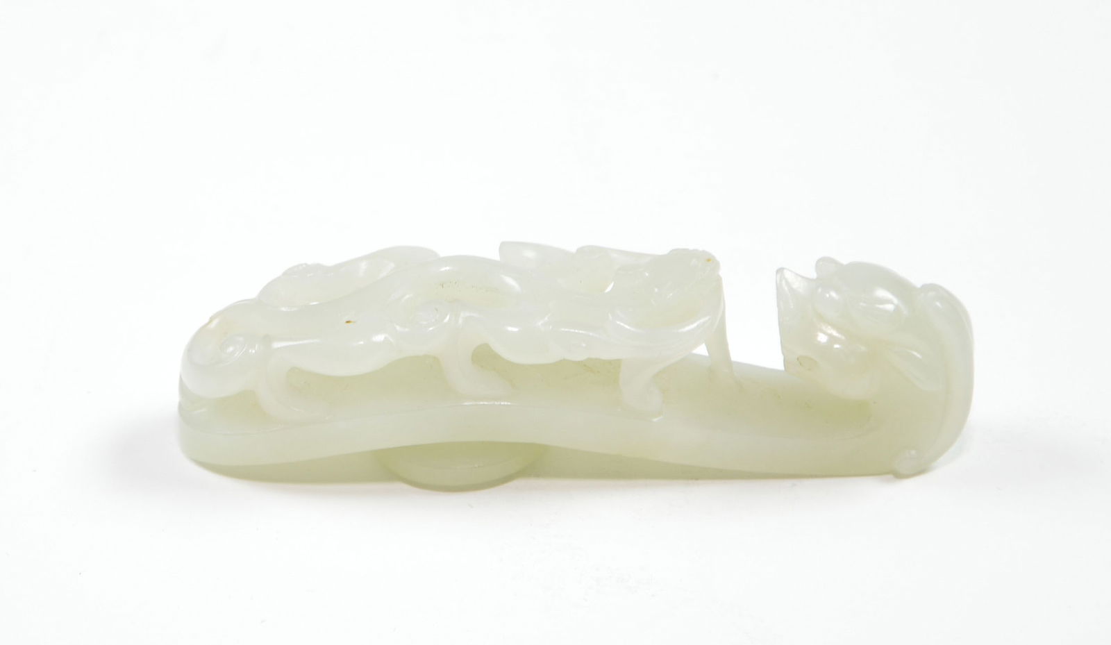 Chinese Jade Dragon Belt Buckle - 2