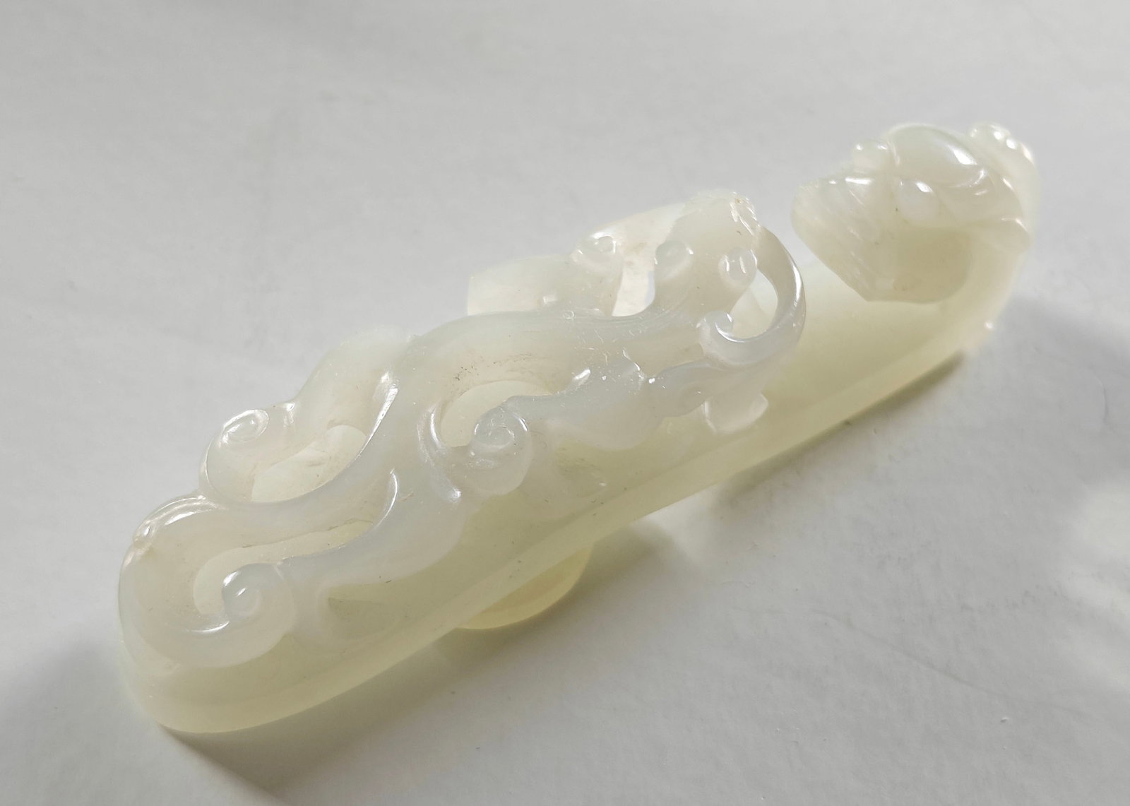 Chinese Jade Dragon Belt Buckle - 3