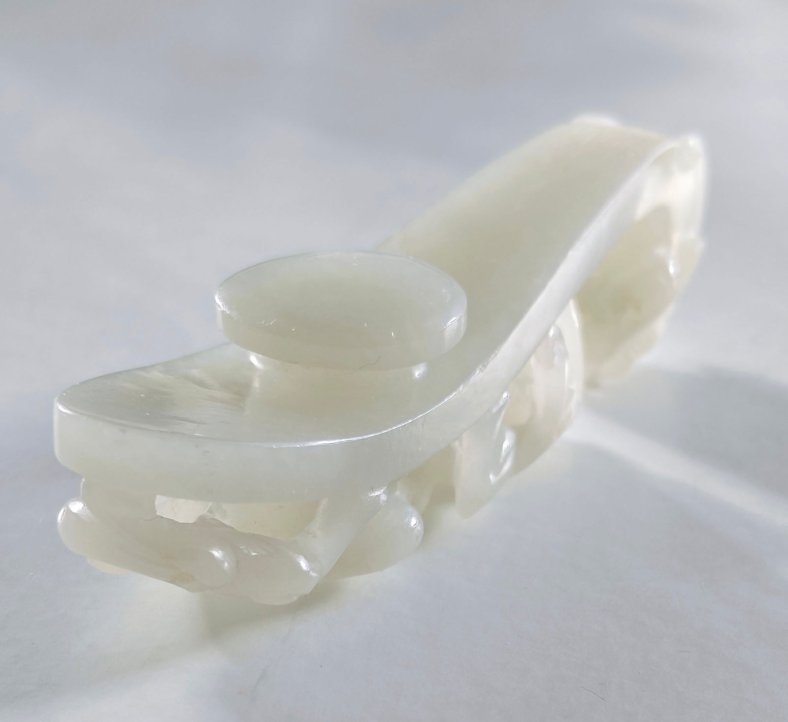 Chinese Jade Dragon Belt Buckle - 7