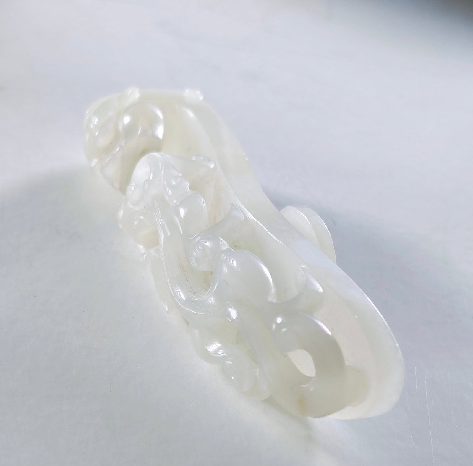 Chinese Jade Dragon Belt Buckle - 9