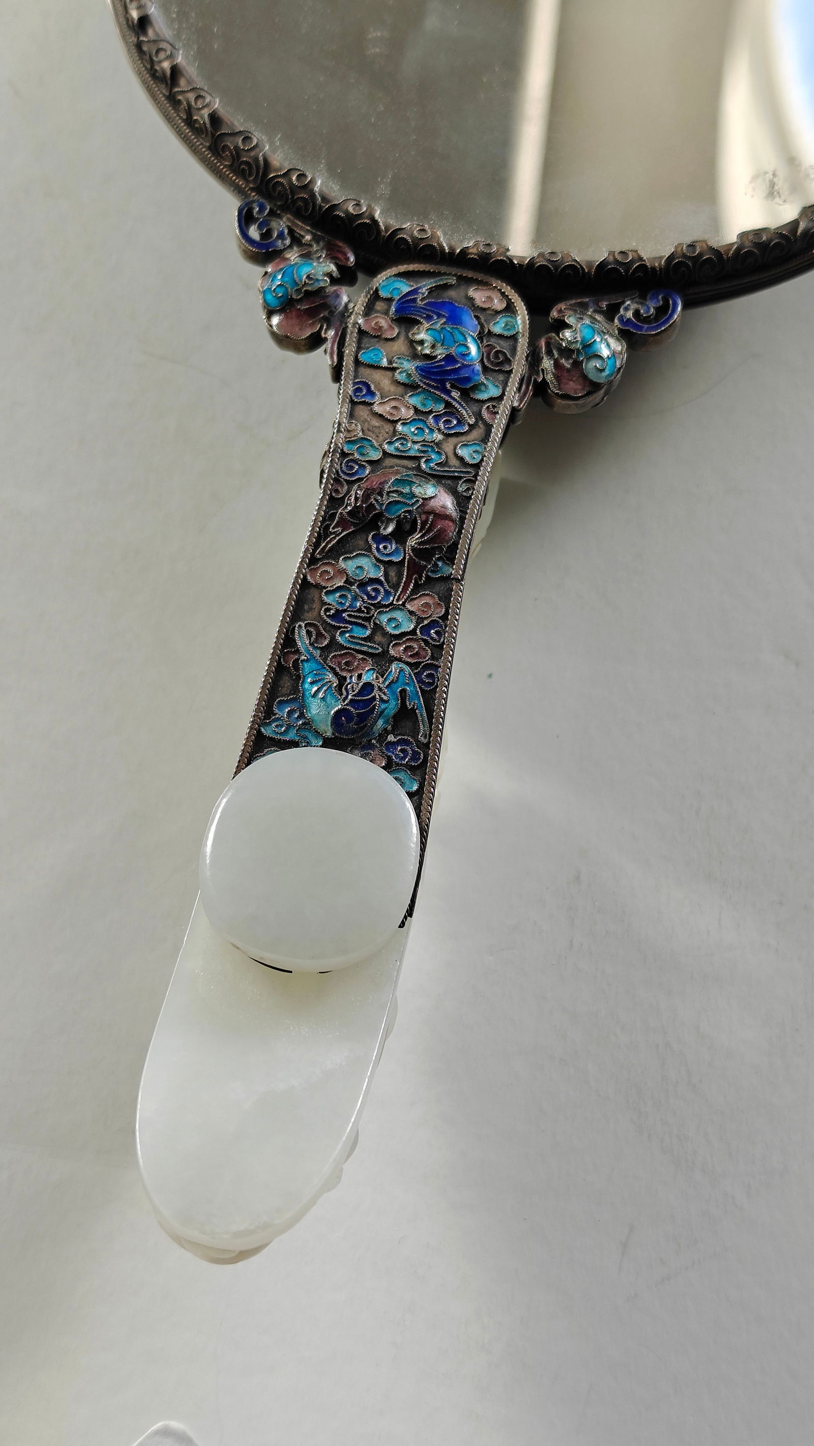 Chinese Jade-Inlay Mirror - 18