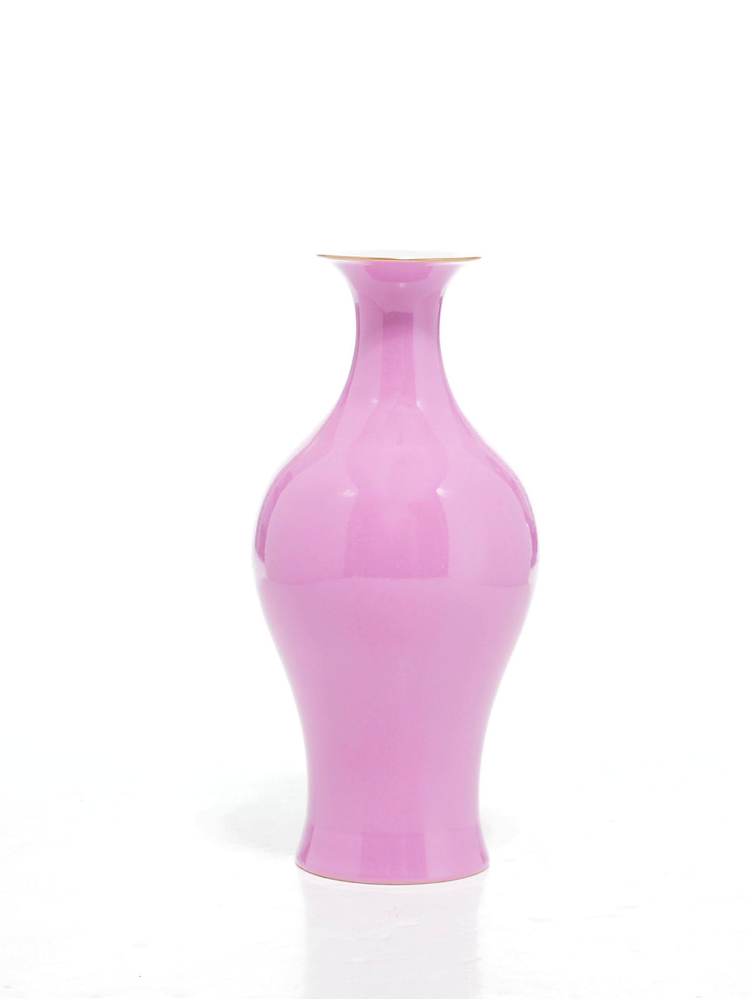 Chines Pink Enamel Vase - 3
