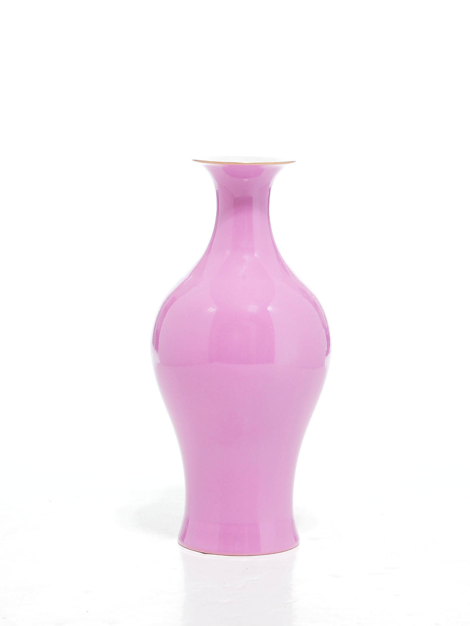 Chines Pink Enamel Vase - 4