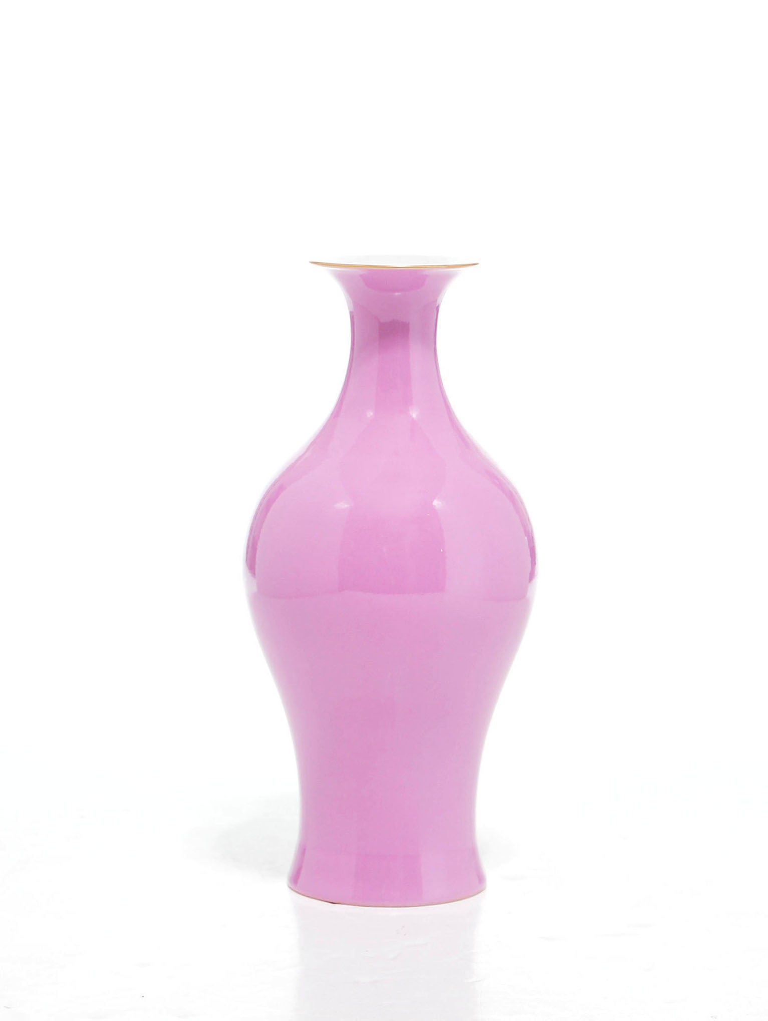 Chines Pink Enamel Vase - 5