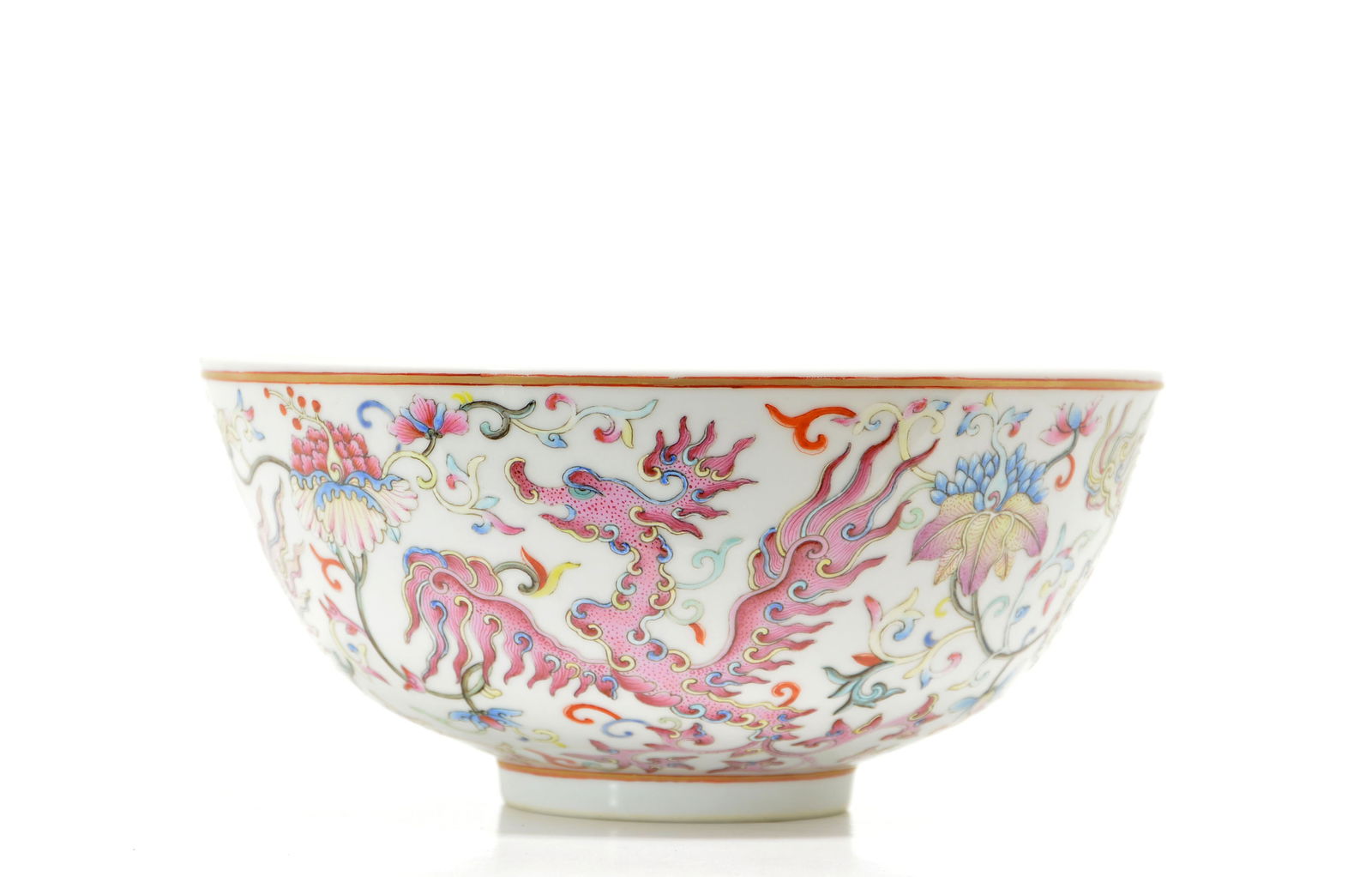 Large Chinese Famille Rose 'Phoenix' Bowl (1 of 19)