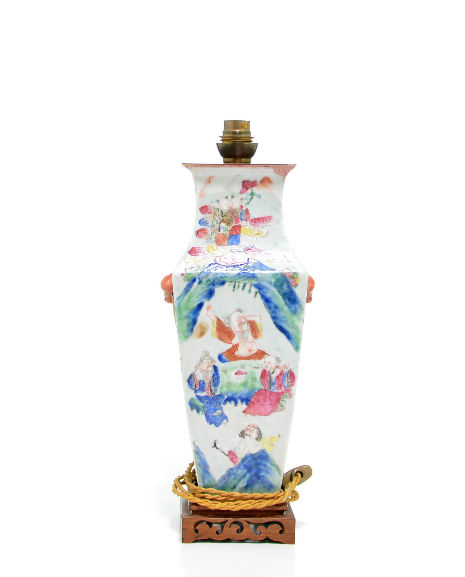 Chinese Famille Rose 'Taoism' Vase (1 of 15)