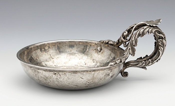 Fine White Metal Foliate Handle Bowl (1 of 1)