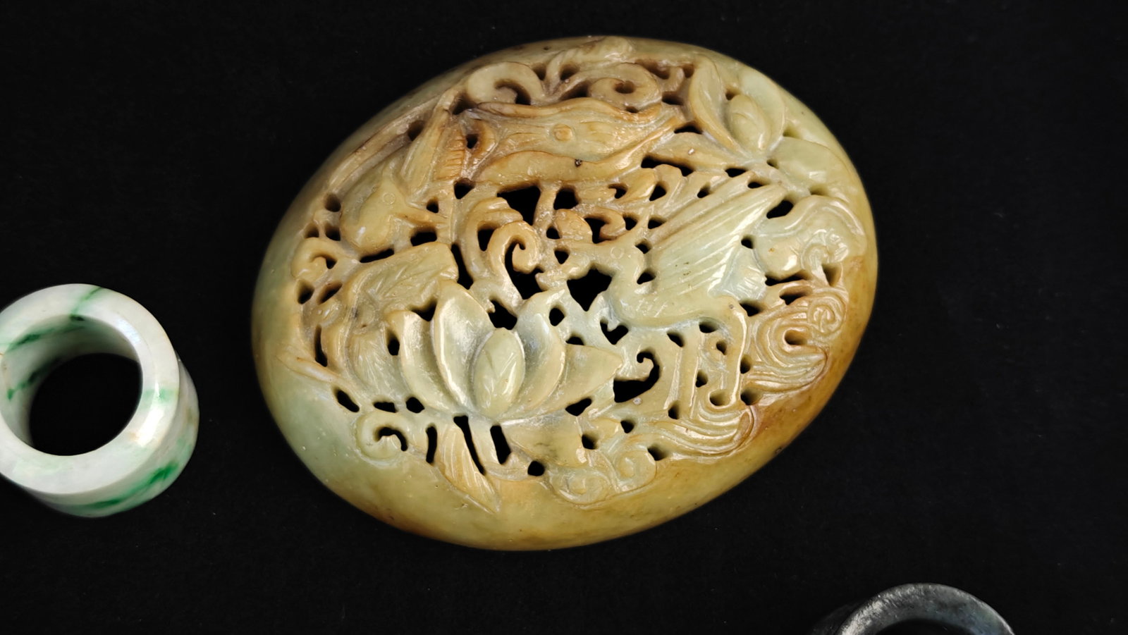 Chinese Openwork Jade Plaque - 9