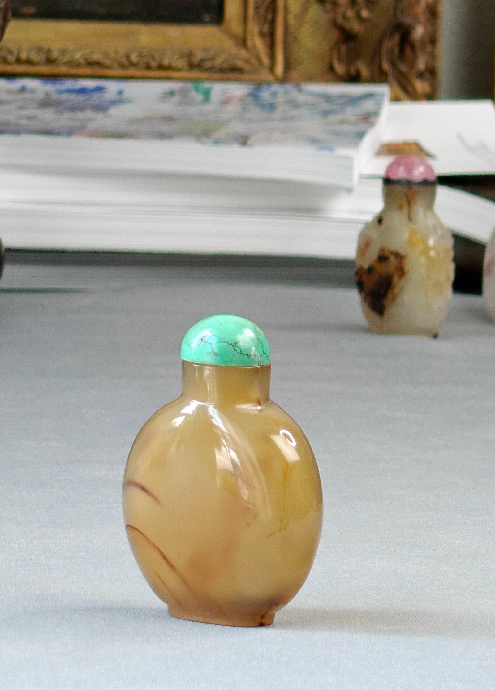 Chinese Agate Snuff Bottle - 13