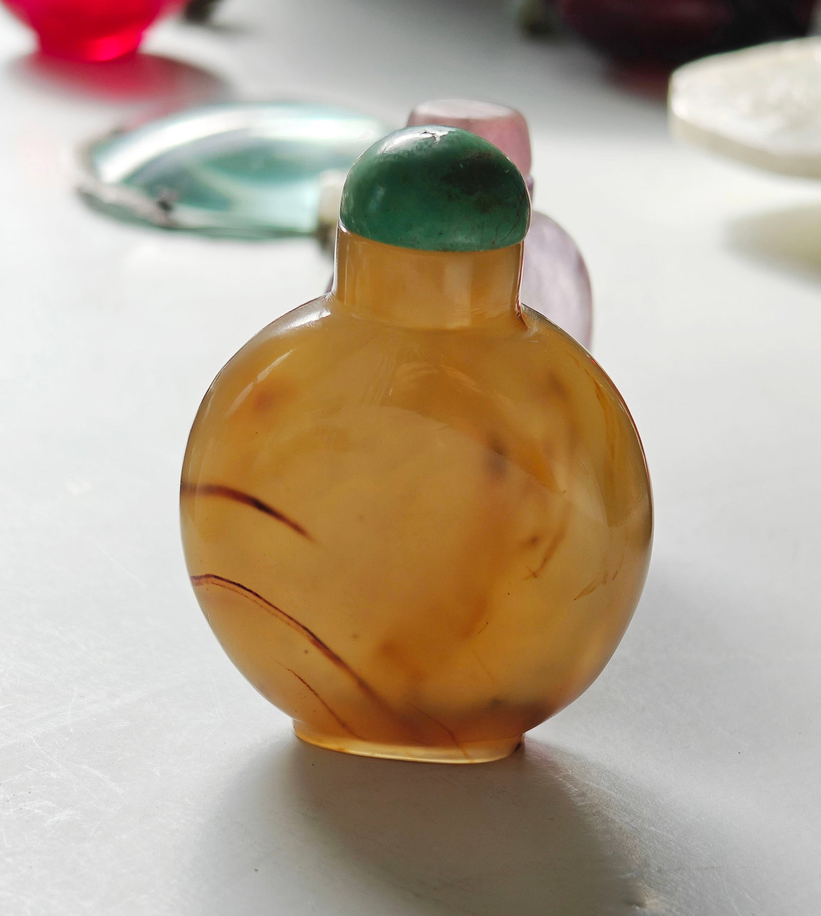 Chinese Agate Snuff Bottle - 7