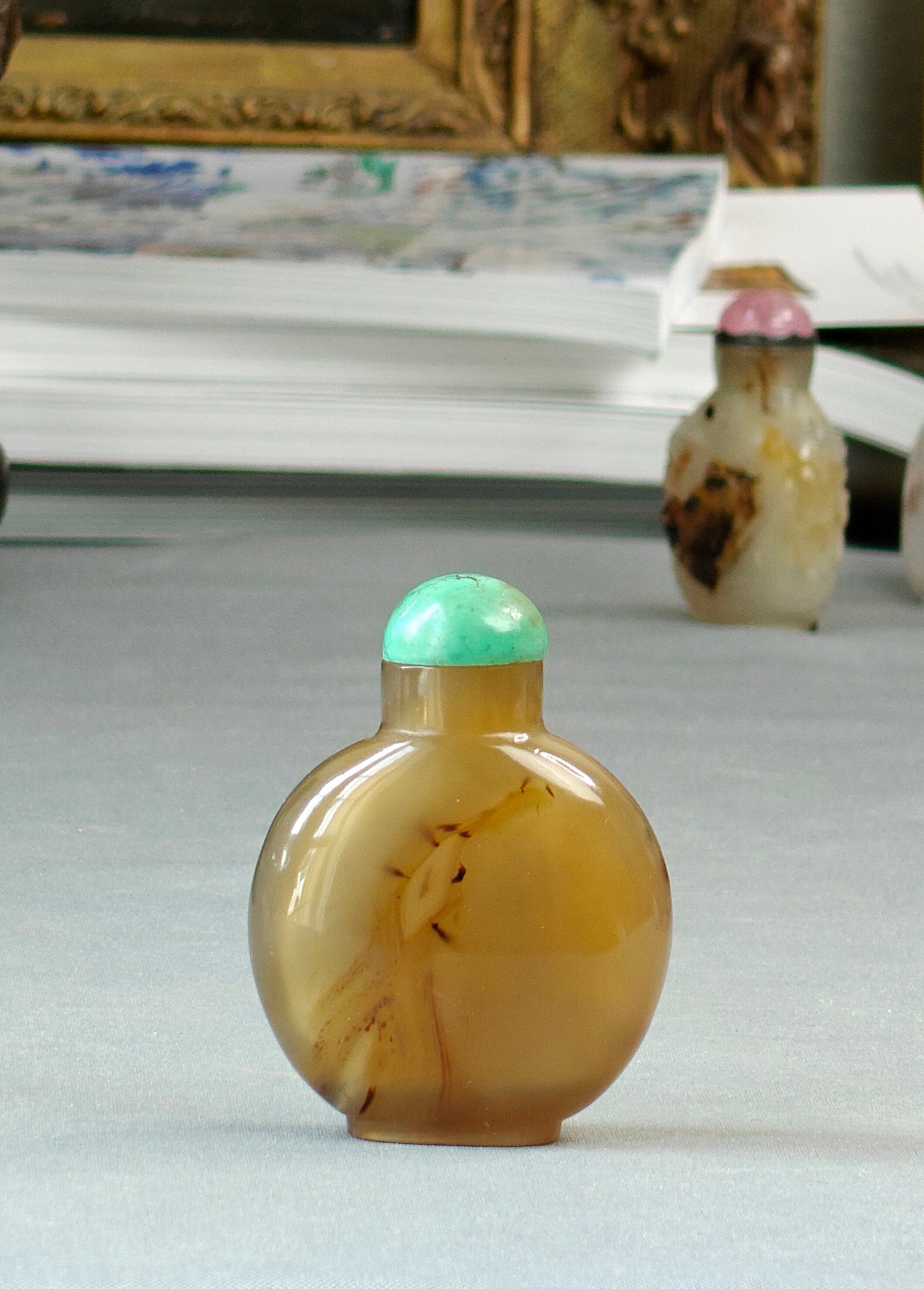 Chinese Agate Snuff Bottle - 8