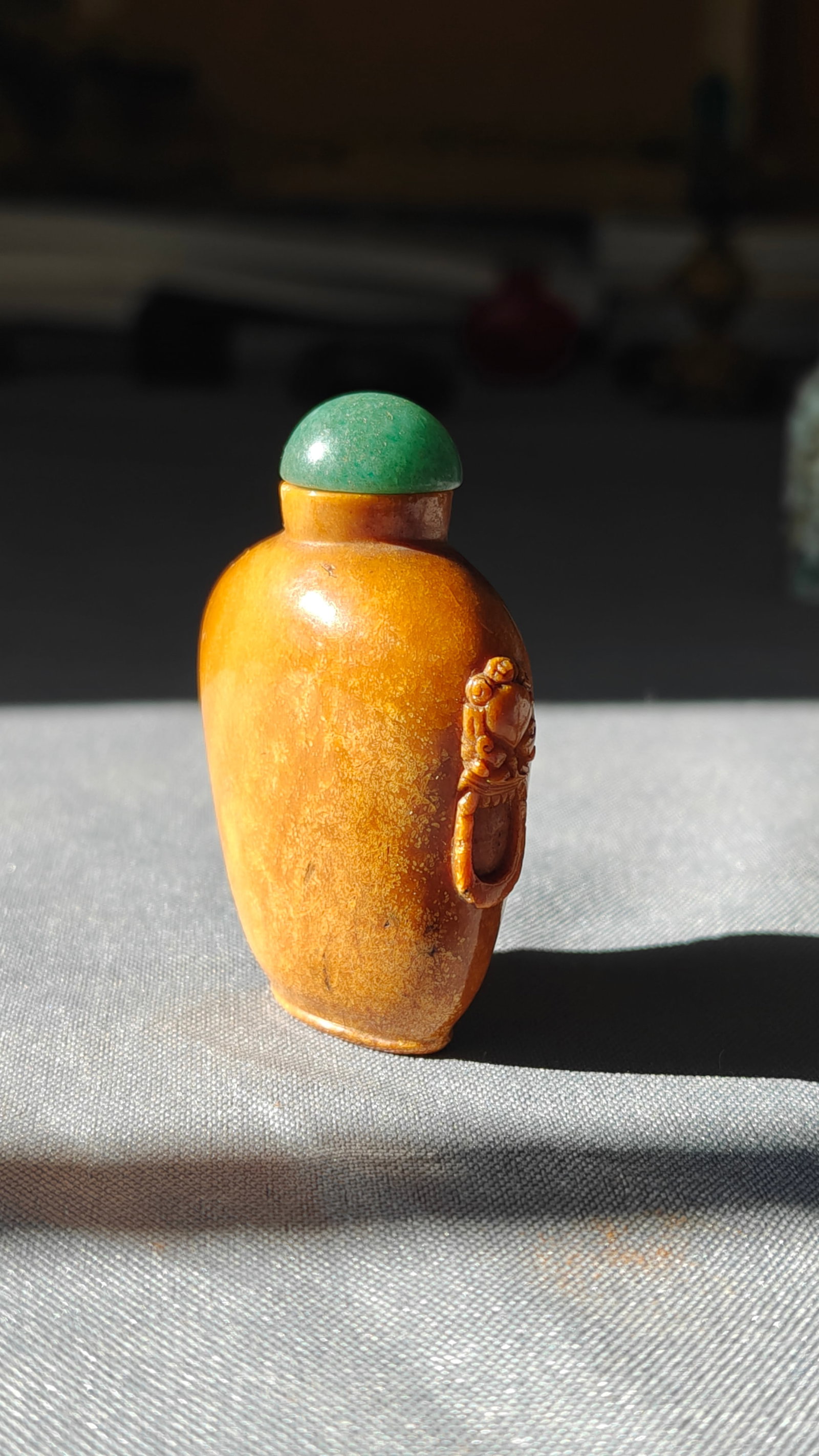 Chinese Root Amber Snuff Bottle - 9
