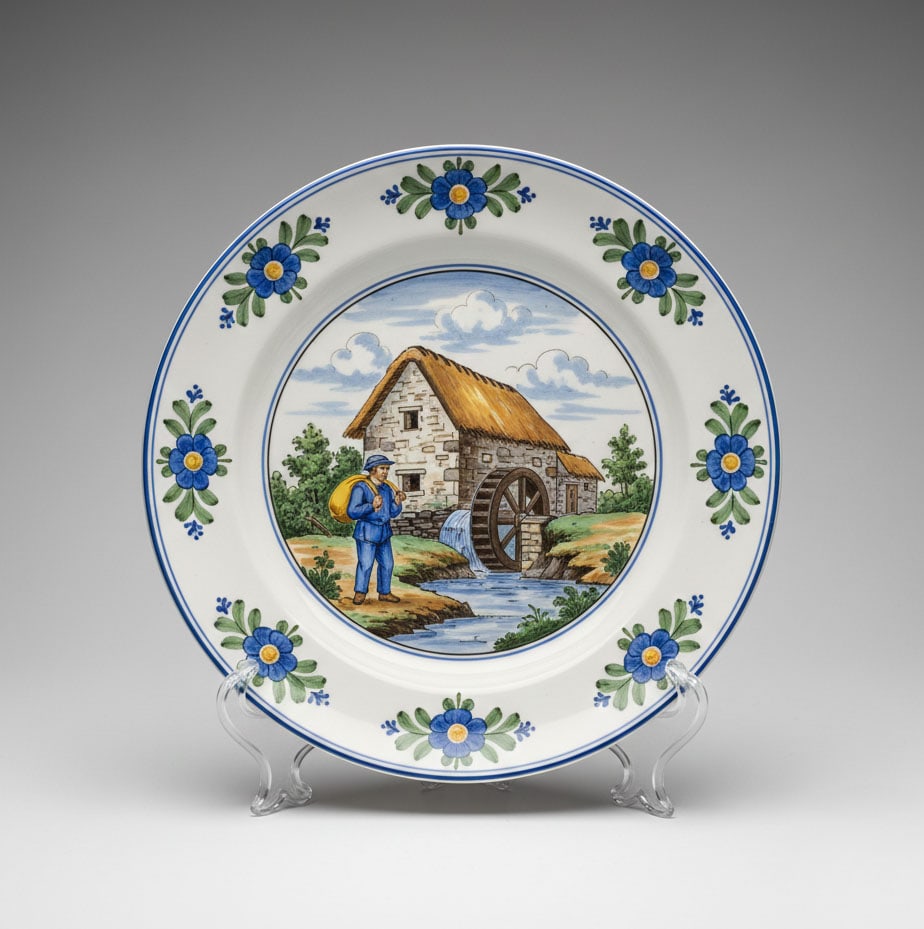 Porcelain Plate: D: 23 cm