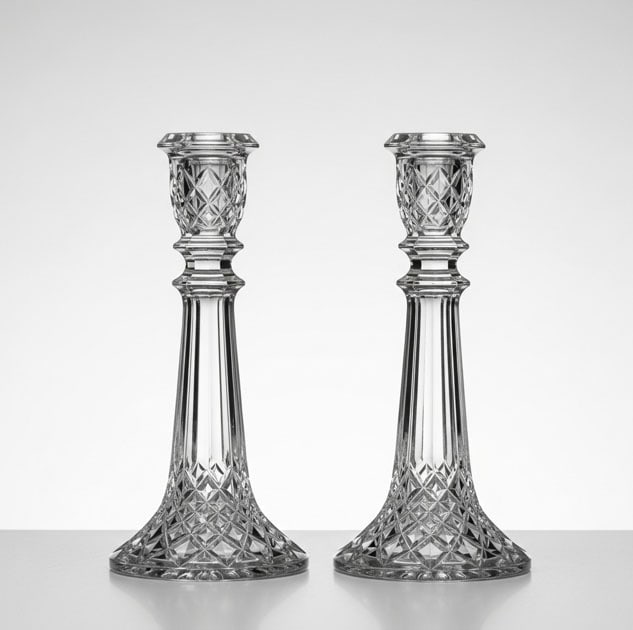 Pair of Glass Candlestick (1 of 1)