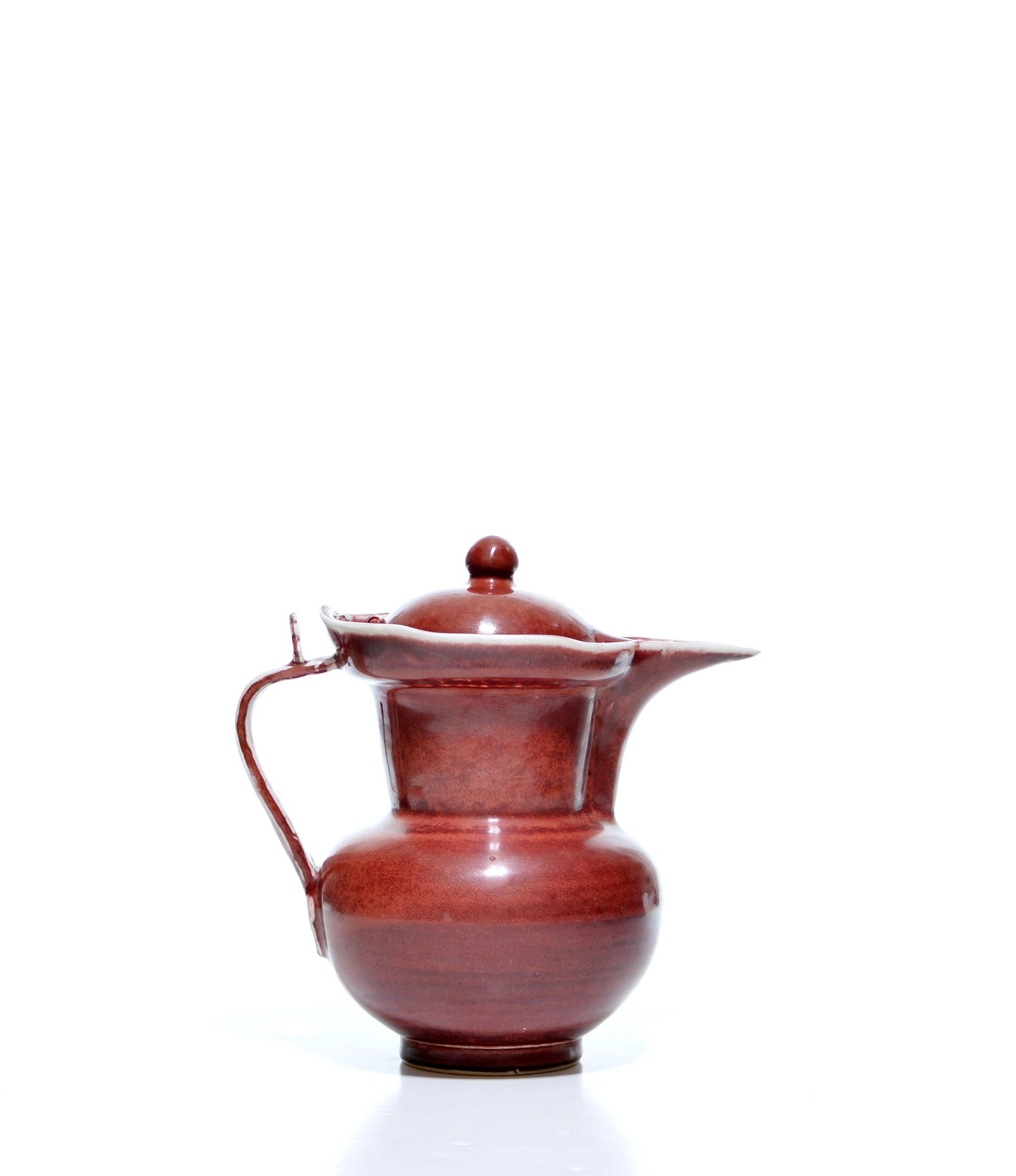 Rare Chinese Copper-Red 'Monk-Cap' Vase - 3
