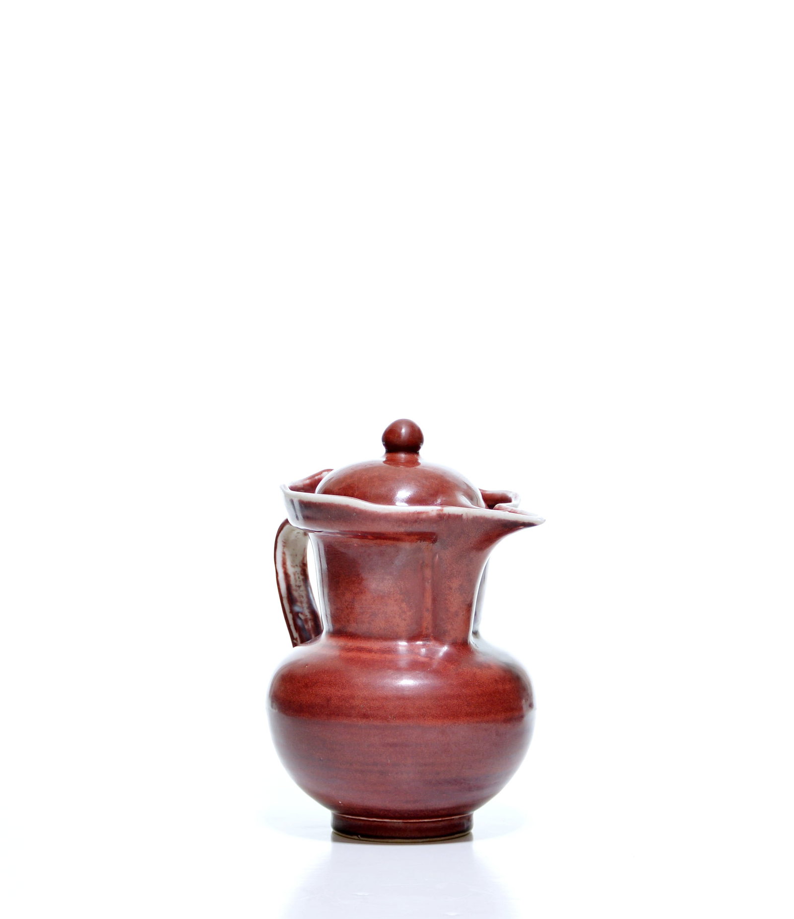 Rare Chinese Copper-Red 'Monk-Cap' Vase - 5
